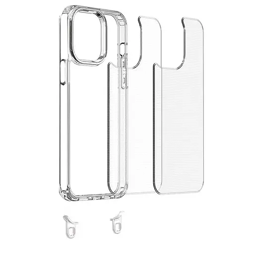 Чохол Epik TPU Transparent with Straps для Apple iPhone 15, 6.1 Light Pink - фото 3
