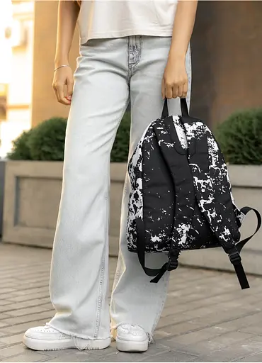 Женский рюкзак Sambag Active черный тканевый с принтом "split" 40 х 33 х 14 см (11811145) - фото 6