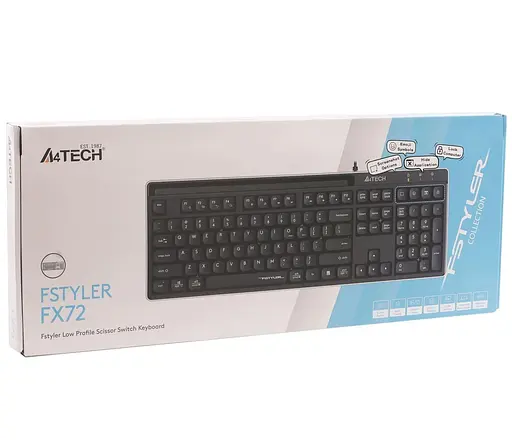 Клавіатура A4Tech Fstyler FX72 USB Black (FX72 (Black)) - фото 8