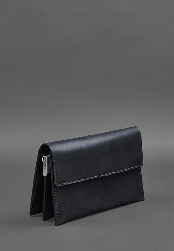 Кожаный мужской клатч-барсетка 3.0 синий Crazy Horse - фото 5