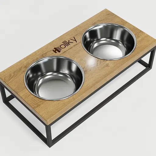 Hollky Base M — миски на підставці для середніх собак та великих котів (2 × 0,95 л) - фото 8