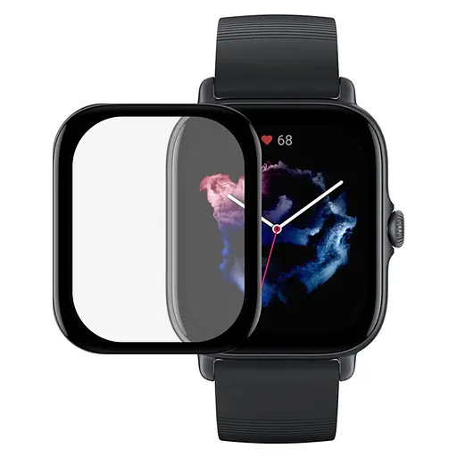 Полимерная пленка 3D (full glue) (тех.пак) для Xiaomi Amazfit GTS 3 Черный