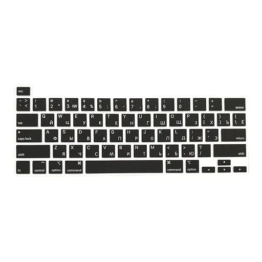 Накладка на клавіатуру DK для Apple MacBook Pro 16" 2019 USA силікон чорний (010309)