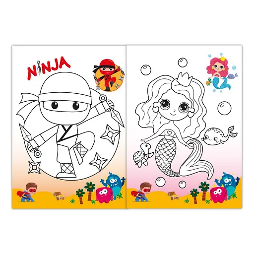 Детская раскраска "Мульти-пульти" Апельсин РМ-77-03 с маской - фото 2