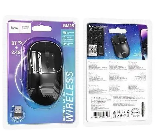 Бездротова миша Hoco GM25 2 режимна чорна - фото 5