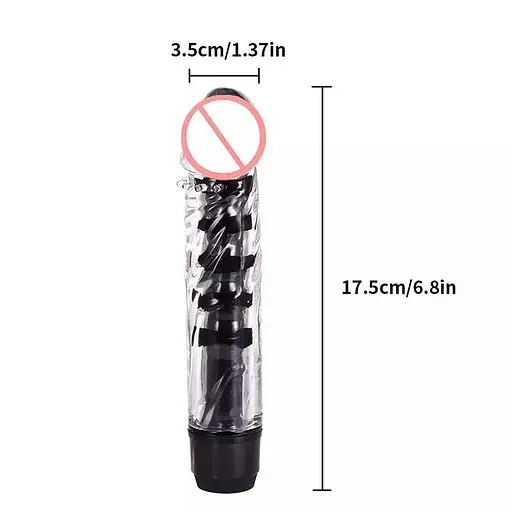 Силіконовий вібратор на батарейках жіночий 96 мм чорний - фото 2