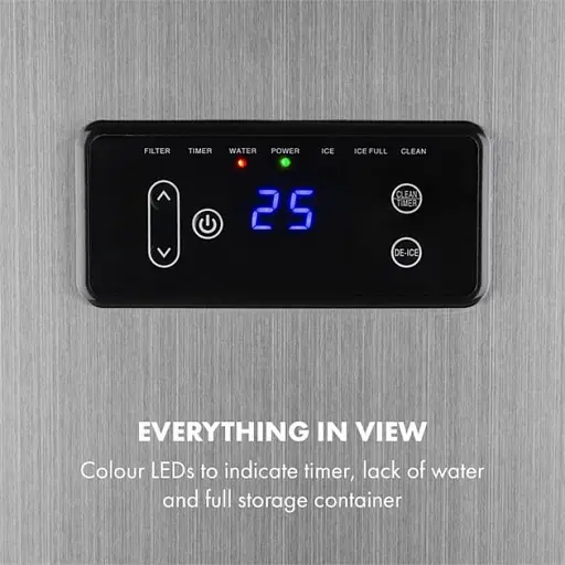 Уживані Професійна машина для виробництва льоду льодогенератор Klarstein Glacial XL сріблястий (10035830) - фото 2