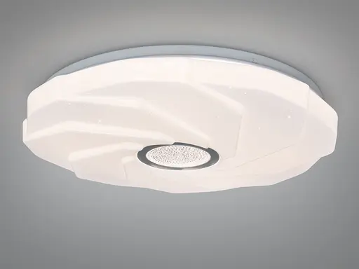 LED люстра Romin 34 Вт біла хром до 6 м² без пульта - фото 2