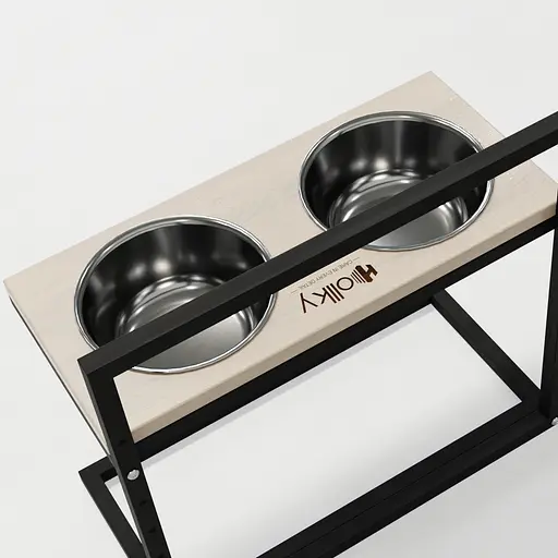 Hollky Flex L — регульовані миски на підставці для великих собак (2 × 1.8 л) - фото 8