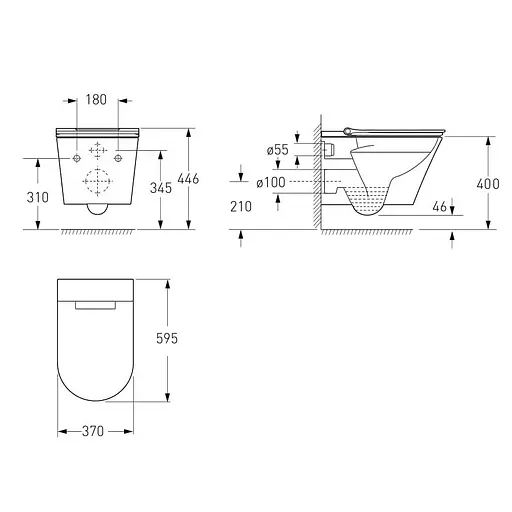 Унитаз подвесной с функцией биде и электронным управлением Vole Nemo Rimless с сидением Soft Close 13-17-777, Белый - фото 4