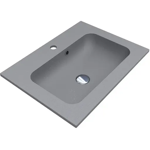 Умивальник Miraggio Della 600 mirastone gray 0000988, Сірий - фото 1