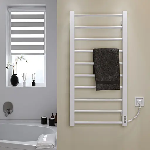 Електрична рушникосушарка Kosser Лофт 1200x500 ER тайм. білий ДЛФ04ERW, Білий матовий, Праве - фото 3