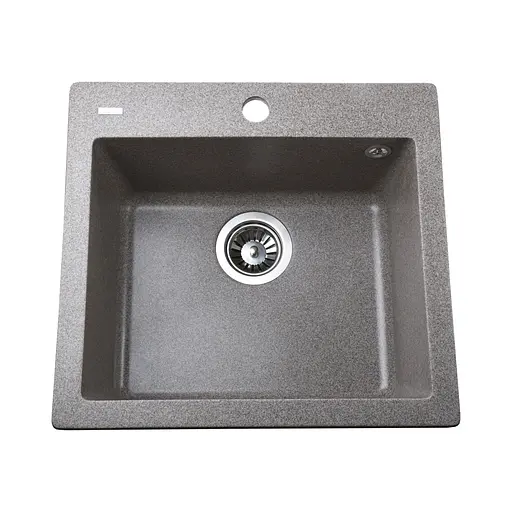 Гранитная мойка Globus Lux Aosta мокко 490x455мм, Серый - фото 1