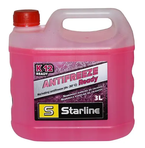 Антифриз Starline Ready to Use G-12+ готовий червоний -30°C 3л (NA K12READY-3)