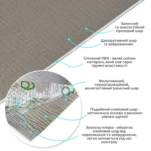 Самоклеящаяся виниловая плитка в рулоне 600х3000х2мм Светло-коричневый лен Мат SW-00002044 - фото 2