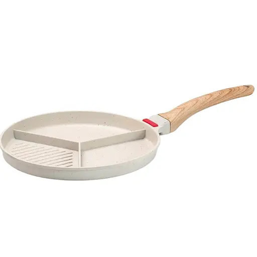 Сковорода порционная 3 секции 25 см. Белый - фото 1