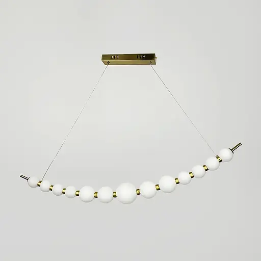 Светодиодная дуговая люстра на 13 белых шаров длиной 110 см Line F | Ст. SG43-1100 AB - фото 3