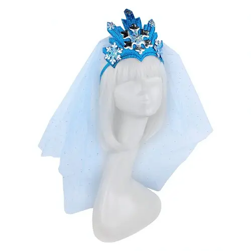 Корона Снежная королева мини с фатой - фото 1