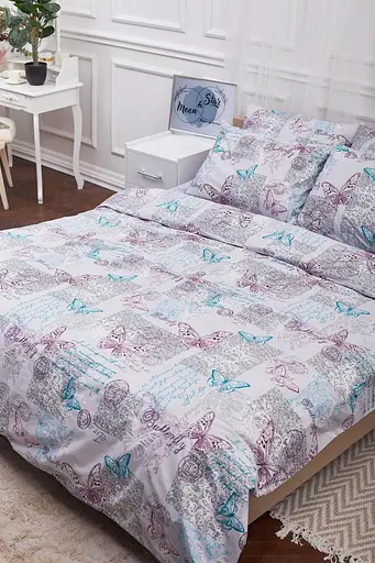 Підковдра Moon&Star Бязь Gold Люкс Butterfly Полуторна 143x210 см - фото 1