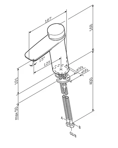 Змішувач для умивальника AM.PM Inspire 2.0 F50A02500 - фото 9