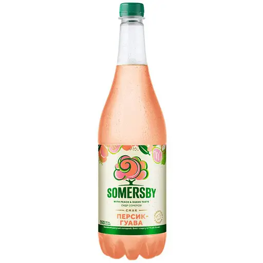 Сидр Somersby Персик-Гуава 4.7% ПЭТ 0.95 л - фото 1