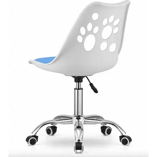 Офисное кресло Leobert Print бело-голубой - фото 4