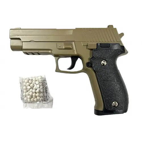 Страйкбольный пистолет Galaxy Sig Sauer 226, металл, зеленый, вес 700 г, G26D