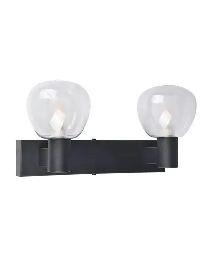 Бра, настінний світильник Goldlux 336026 Pola G9 2x5W IP44 чорний - фото 1