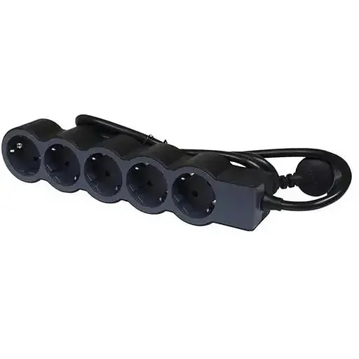 Legrand Підовжувач стандарт, 5хSchuko, 16А, 3м, чорний