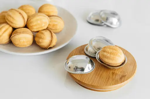 Металлические формочки порционные для выпечки печенья орешки 40, Kitchette Серый 86523 - фото 8