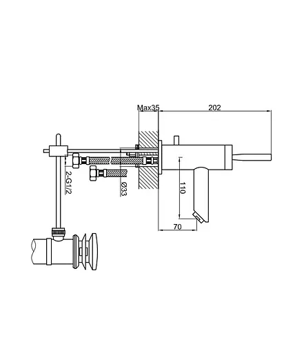 Смеситель для умывальника Kohlman Maxima хром низкий QB100M Хром - фото 2
