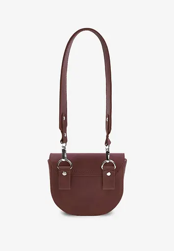 Жіноча шкіряна сумка Ruby S бордова вінтажна - фото 8