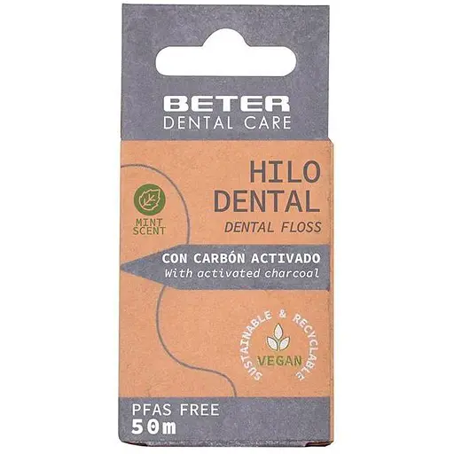 Зубна нитка Beter Dental Care із активованим вугіллям 50 м - фото 1