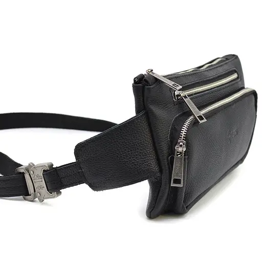 Кожаная мужская сумка на пояс TARWA 26х16х3 см 000296333 - фото 4