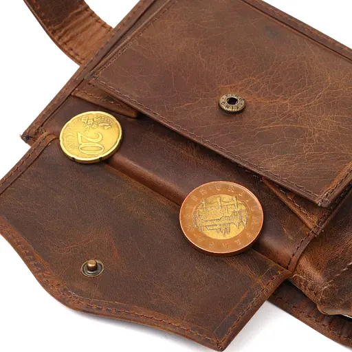 Урожай чоловічий гаманець з натуральної шкіри Tony Bellucci 12х9.5х1 см acs0029618 - фото 6