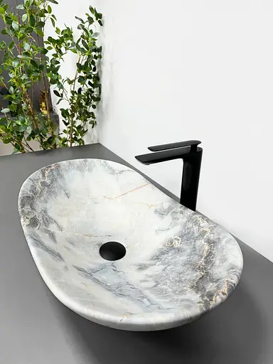 Умивальник VBI Turin granit matt накладний VBI-011503, Мармур - фото 2