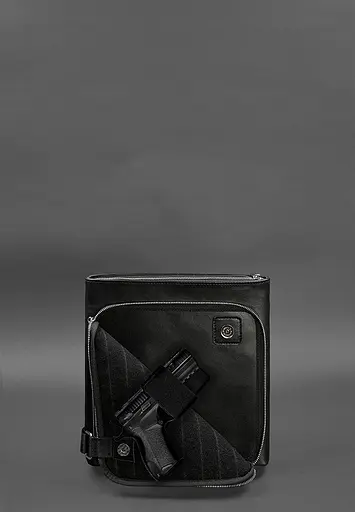 Сумка-планшет для прихованого носіння пістолета Чорна Краст - фото 4