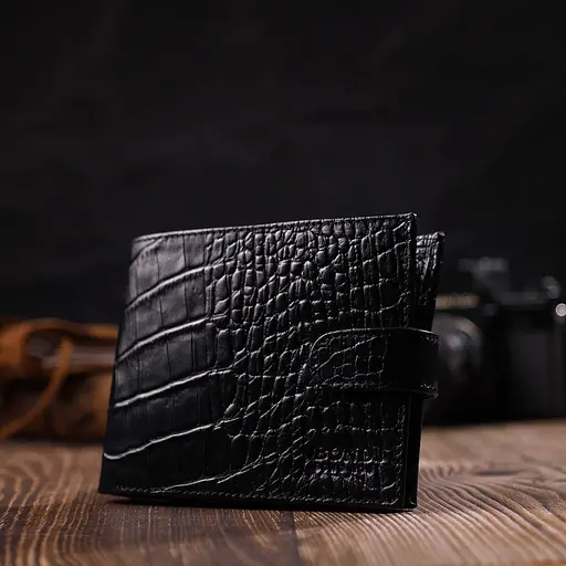 Шкіряний чоловічий гаманець Bond 12.5х9х2.5 см acs0026911 - фото 7