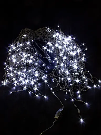 Гірлянда вулична бахрома світлодіодна з мерехтінням новорічна на дім Laplandia чорний ПВХ провід 25 м Біла (w.02.6B.850.F+) - фото 3