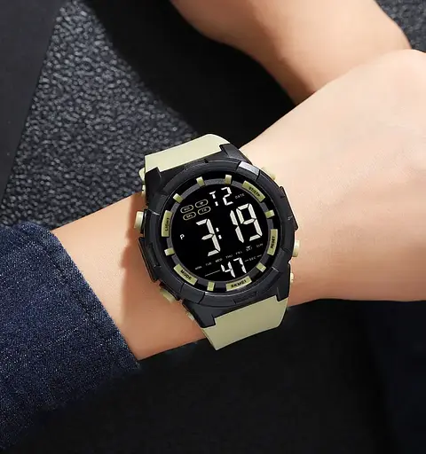 Чоловічий наручний годинник Skmei 1845 Жовтий - фото 7