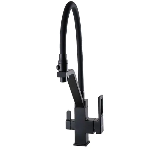 Смеситель для кухни под осмос Globus Lux PIANO GLPN-0900-10-BB черный одноручный с поворотным изливом для фильтрации воды - фото 4