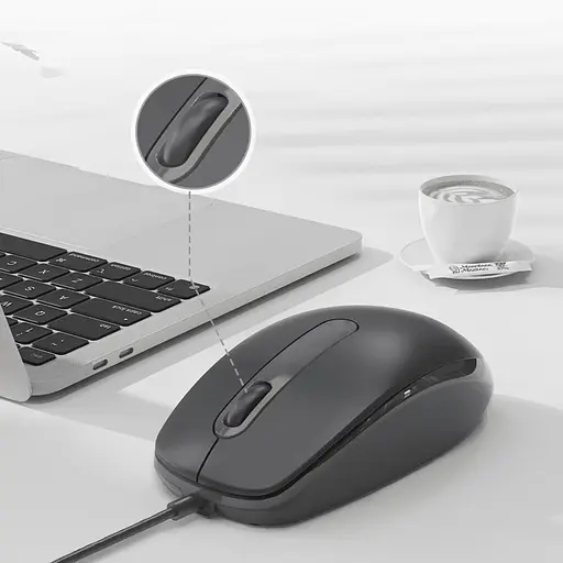 Бесшумная проводная мышь MEETION M100 USB черная - фото 17