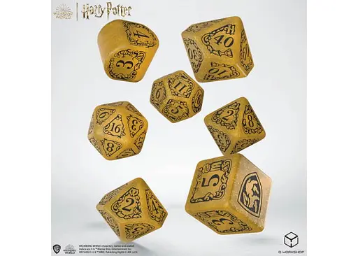 Набір кубиків Harry Potter. Hufflepuff Modern Dice Set - Yellow , 7 шт. (190142/2023/4/B) - фото 2