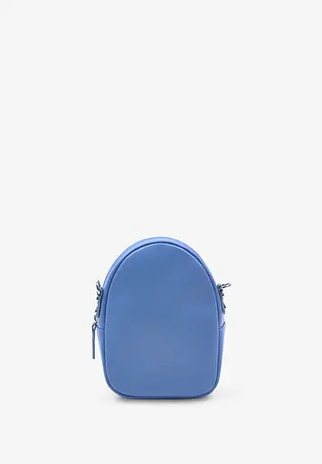 Шкіряна жіноча міні-сумка Kroha блакитний краст - фото 6