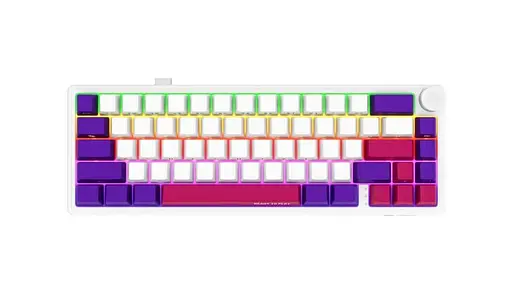 Клавіатура Lorgar KBP70MW Pro Wireless 65% Compact Black White EN/UA (LRG-KBP70MW-WH-US) - фото 5