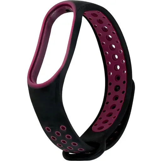 Ремешок Nike Sport Mi Band 5/6/7 Черный Purple - фото 1