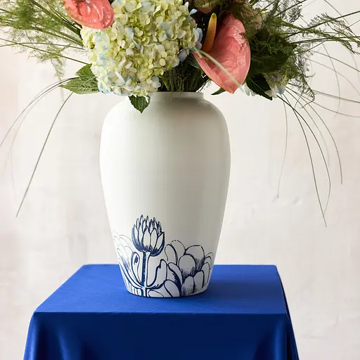 Ваза MBM HOME Елізіум залізна принт золотий 230х230х350 мм (VB-01 PRINT/GOLD) - фото 7