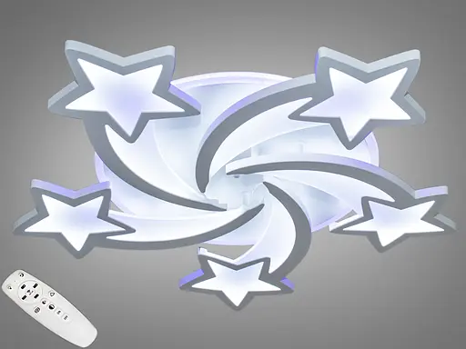 Цікава світлодіодна люстра з пультом для дитячої кімнати, 85W, біла - фото 1