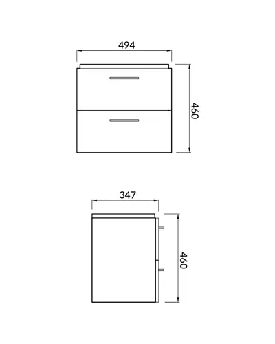 Тумба з умивальником Cersanit Lara Mille Slim 50 Сірий S801-355 - фото 3