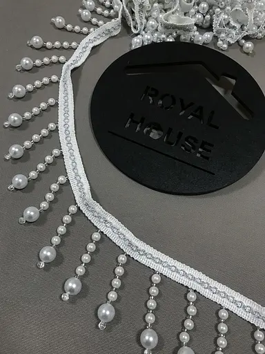 Бахрома белая жемчужная Elit - фото 1